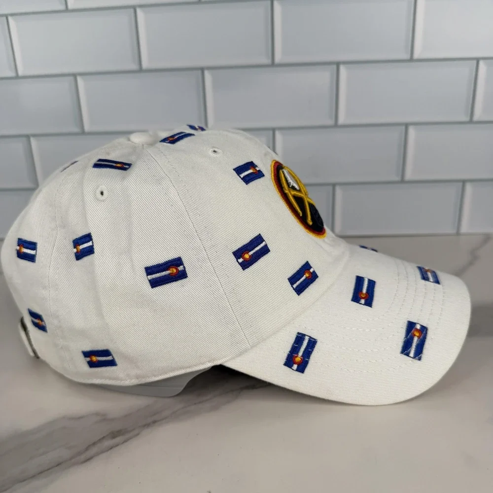 Denver Nuggets Hat Cap Strap Back NBA Basketball Colorado Flag All Over‎ Womens